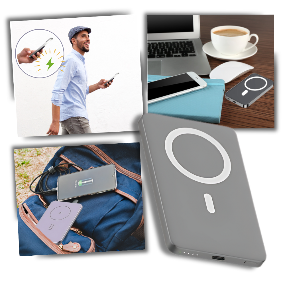 Fast Charging Magnetic Wireless Power Bank - Ozerty