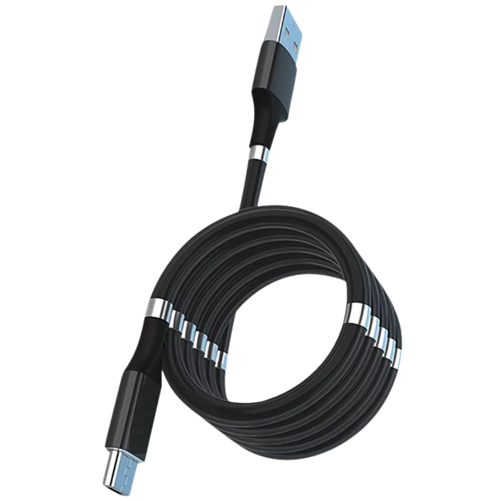 Magnetic Flex USB Cable -Black - Ozerty