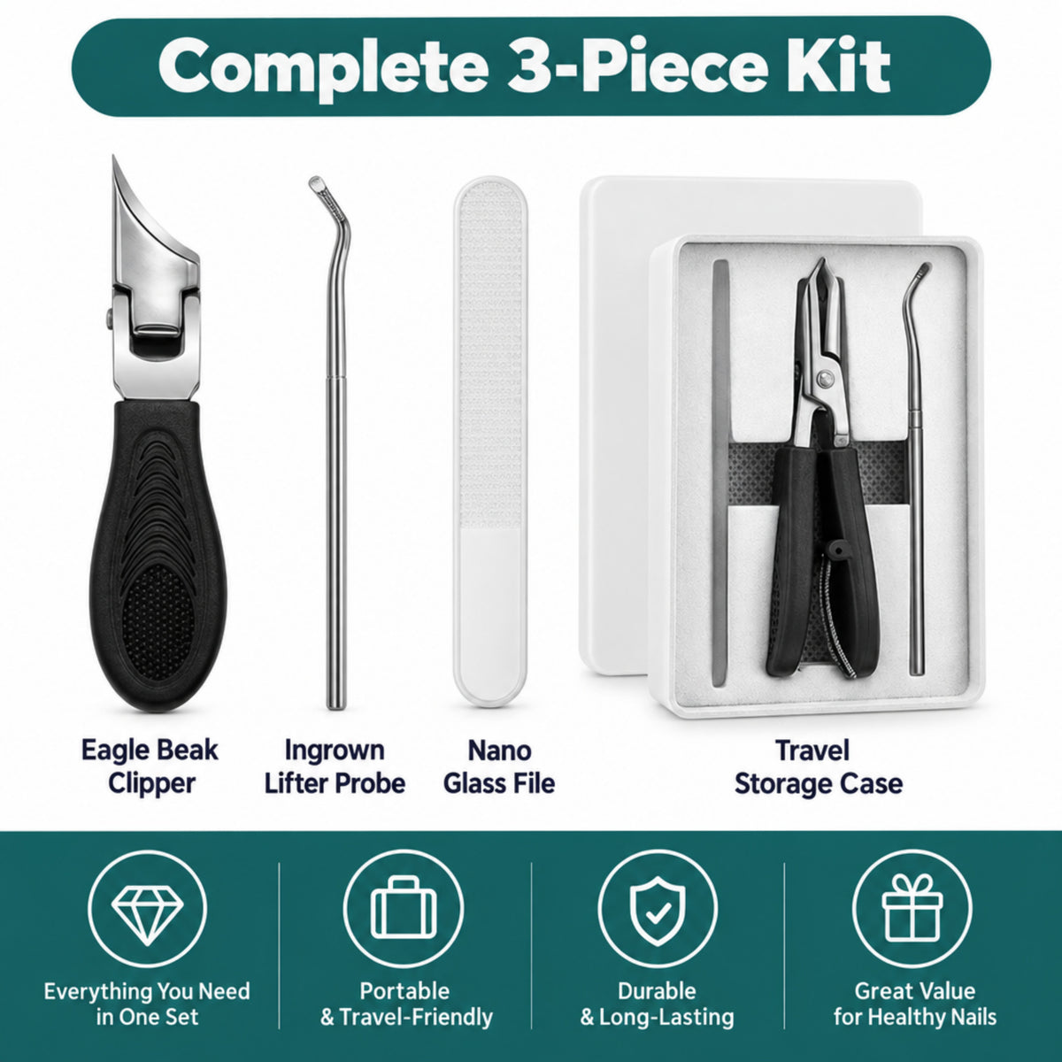 Easy Grip Senior Toenail Clipper Kit - Demo Ozerty