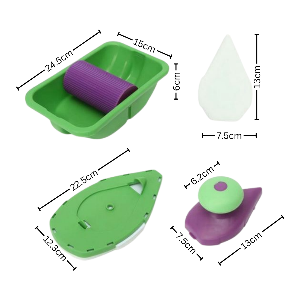 Paint Edger Set 4pcs Sponge Point and Decorative  - Ozerty